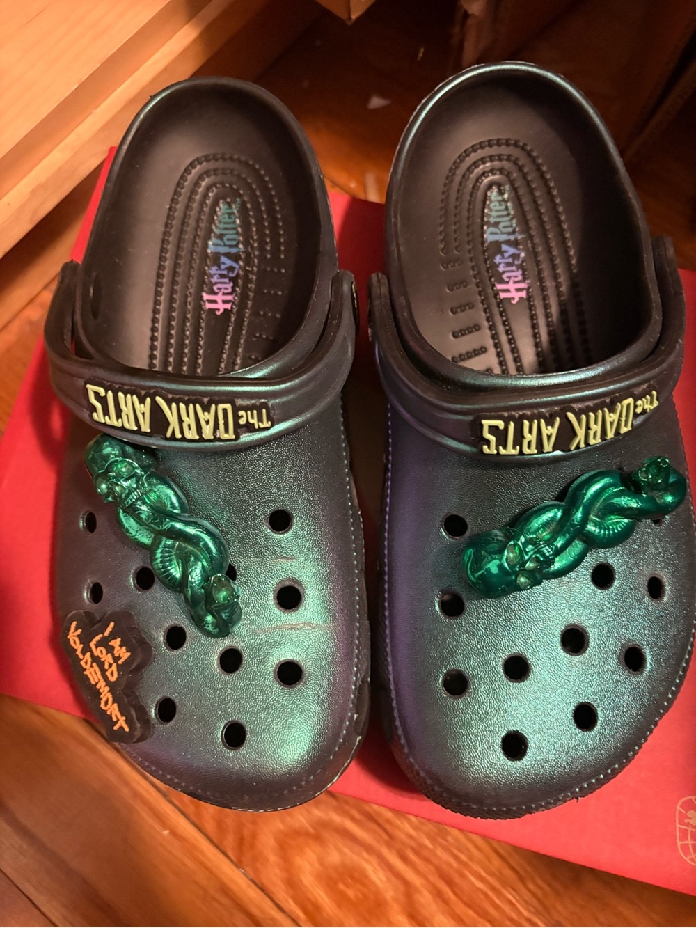 CROCS Harry Potter Black Slip-On Clog with Themed Gibets